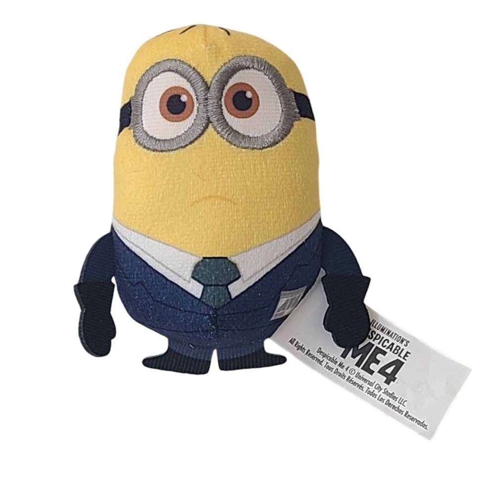Despicable Me 4 Minion Mini Plush Dressed in Suit 4" Stuffed Doll